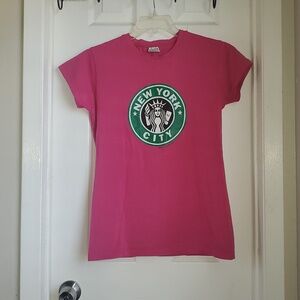 Pink New York City Graphic T-Shirt